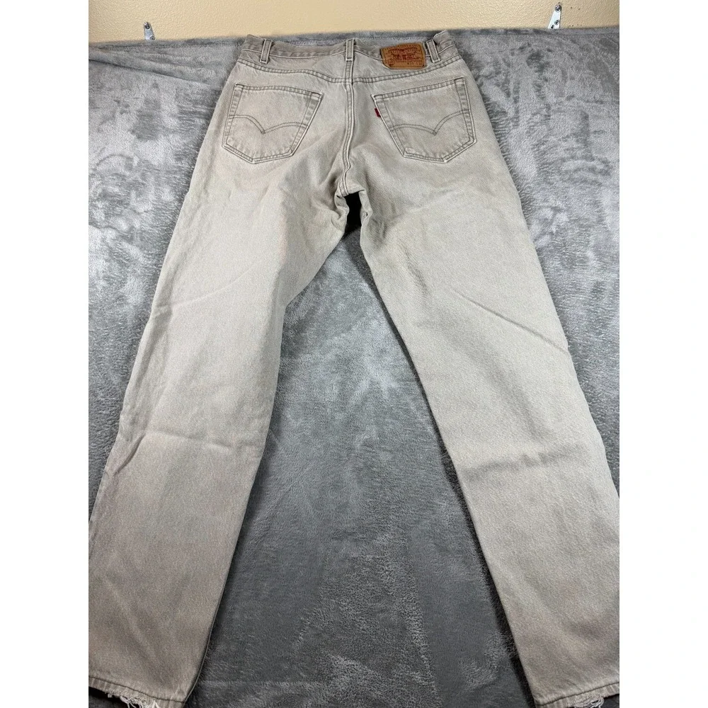 Vtg Levi's 550 Relaxed Fit Jeans Men's 34x34 Gray USA Made 80s 90s Tapered Leg